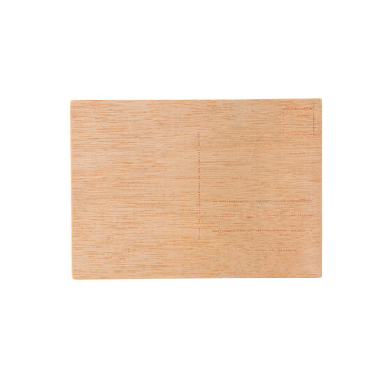 Jenny Holzer Men Don't Protect wooden postcard